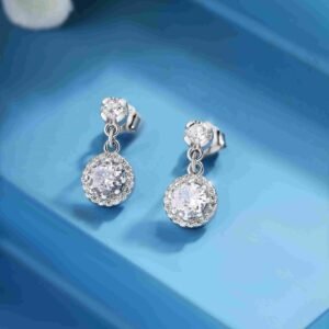 Almas Jewellers - Shimmering Circle Studs