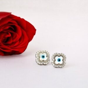 Sparkling Evil Eye_Diamond Studs by Almas Jewellers